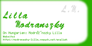 lilla modranszky business card